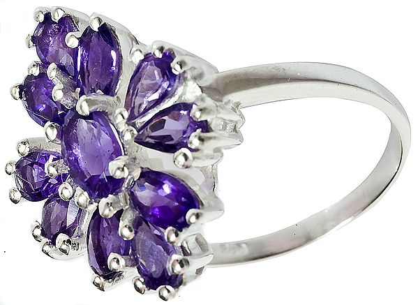 Faceted Amethyst Ring