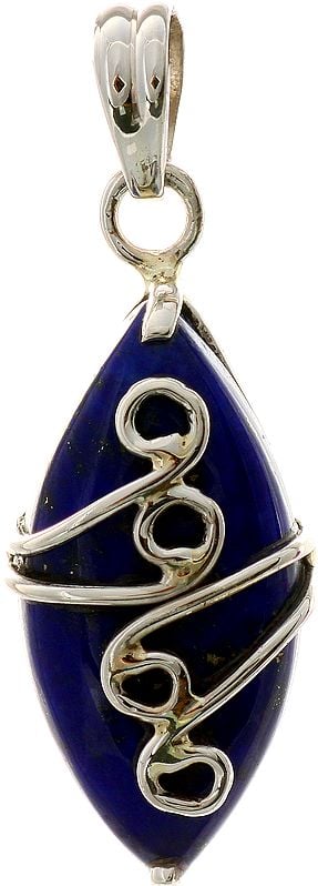 Lapis Lazuli Pendant with Sterling Band