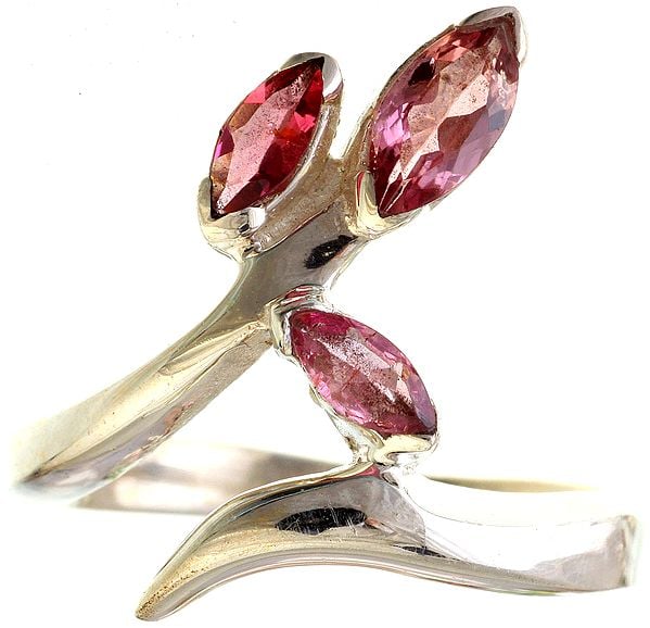 Faceted Pink Tourmaline Serpent Ring