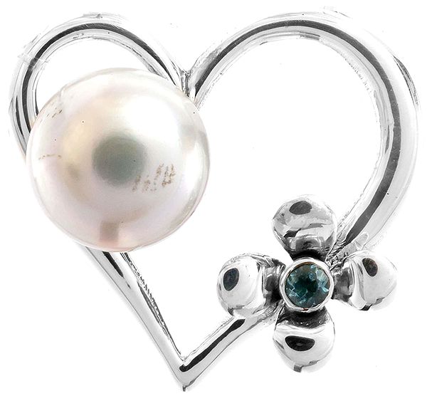 Pearl Heart-Shape Pendant with BT