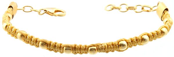 Gold Plated Knotted Rope Bracelet