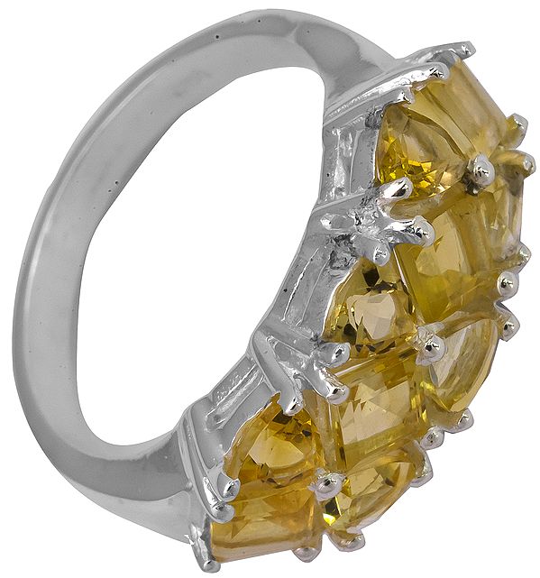 Faceted Citrine Ring