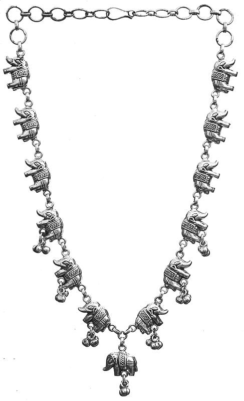 Sterling Elephant Necklace