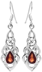 Sterling Earrings with Faceted Gems
