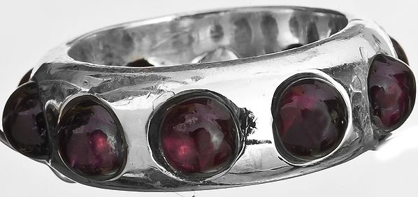 Sterling Silver Band with Pearls