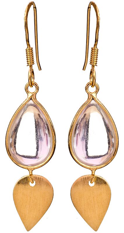 Faceted Crystal Gold Plated Earrings
