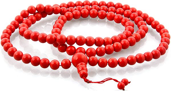 Redstone Mala (Rosary) of 108 Beads for Chanting