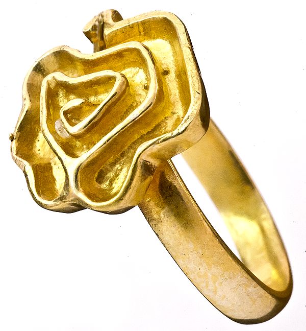 Gold Plated Rose Ring