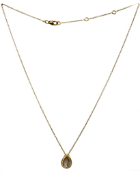 Sterling Gold Plated Necklace with Gems