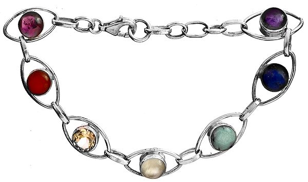 Gemstone Bracelet (Amethyst, Lapis Lazuli, Turquoise, Prehnite, Citrine, Carnelian, Garnet)