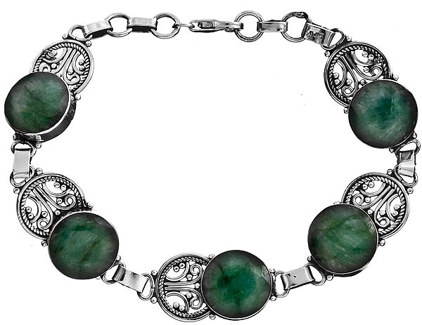 Faceted Emerald Bracelet