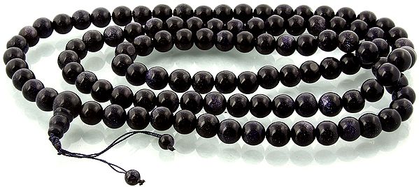 Blue Sunsitara Mala of 108 Beads for Chanting