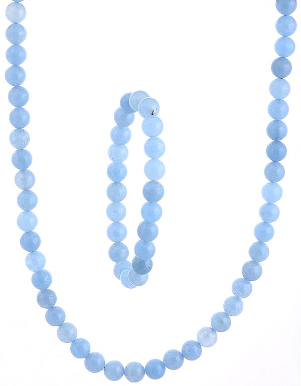 Sky Blue Necklace and Stretch Bracelet Set