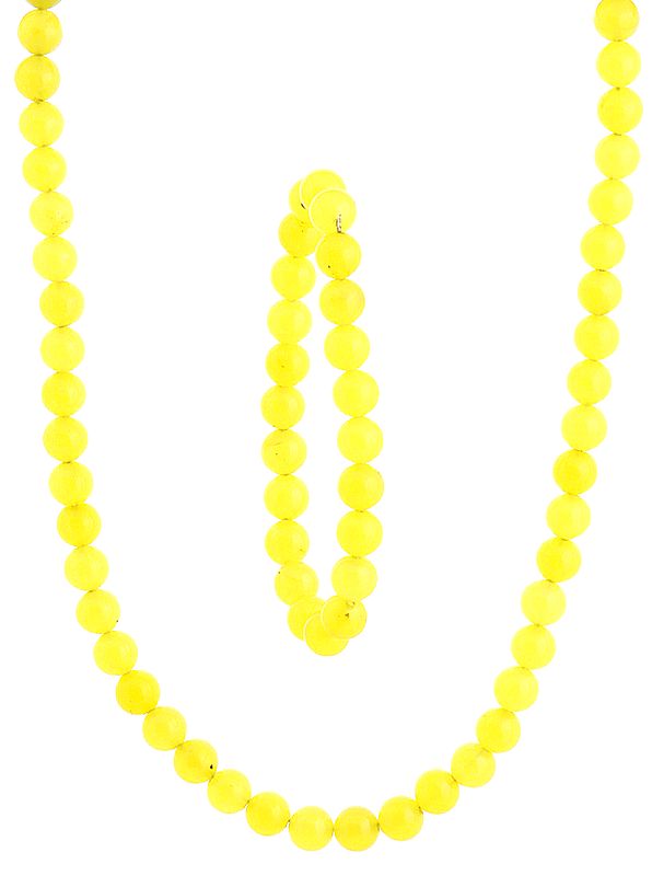 Yellow Necklace and Stretch Bracelet Set