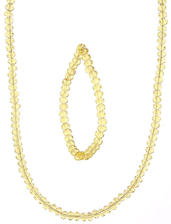 Golden Necklace and Stretch Bracelet Set