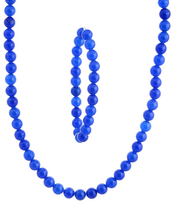 Blue Necklace and Stretch Bracelet Set