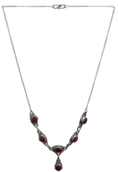 Sterling Necklace with Gems
