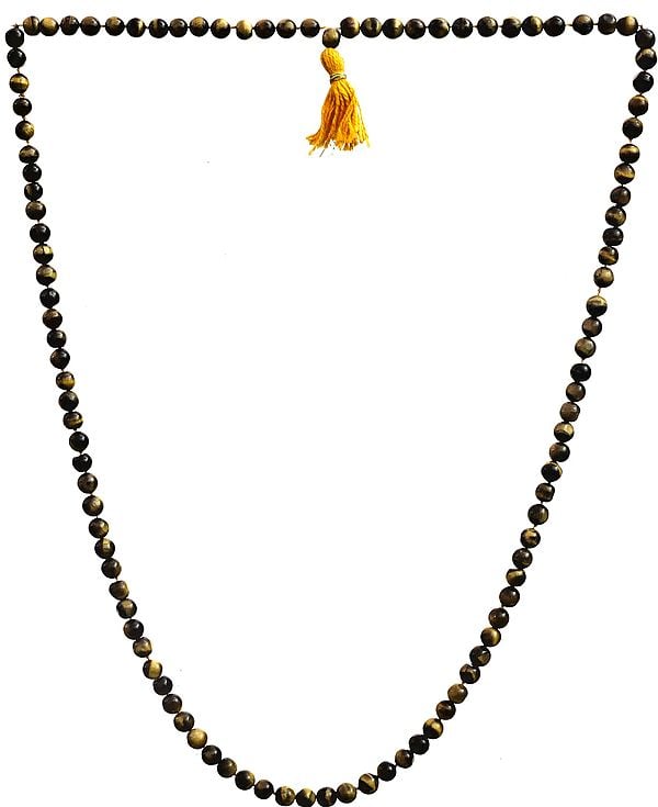 Tiger Eye Mala (Rosary) of 108 Beads for Chanting