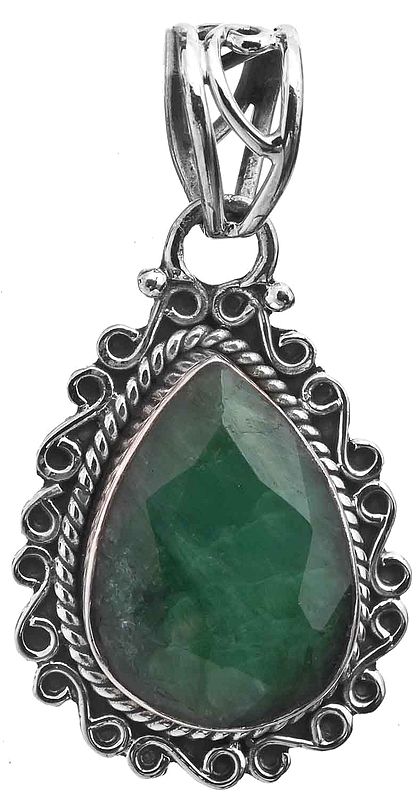 Faceted Emerald Pendant