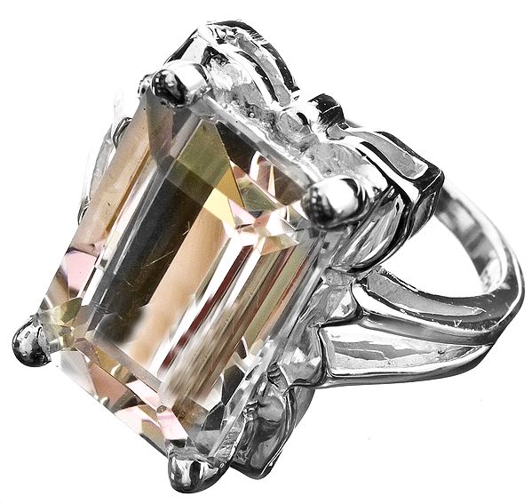 Faceted Crystal Ring