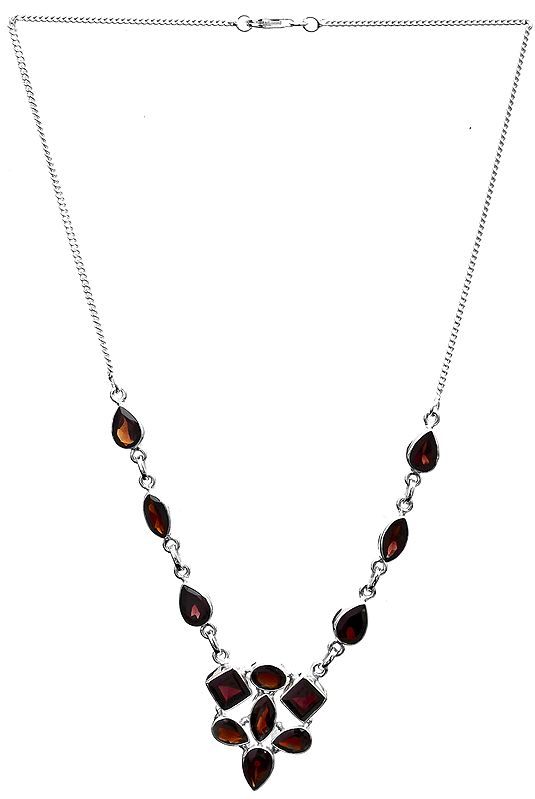 Faceted Garnet Necklace