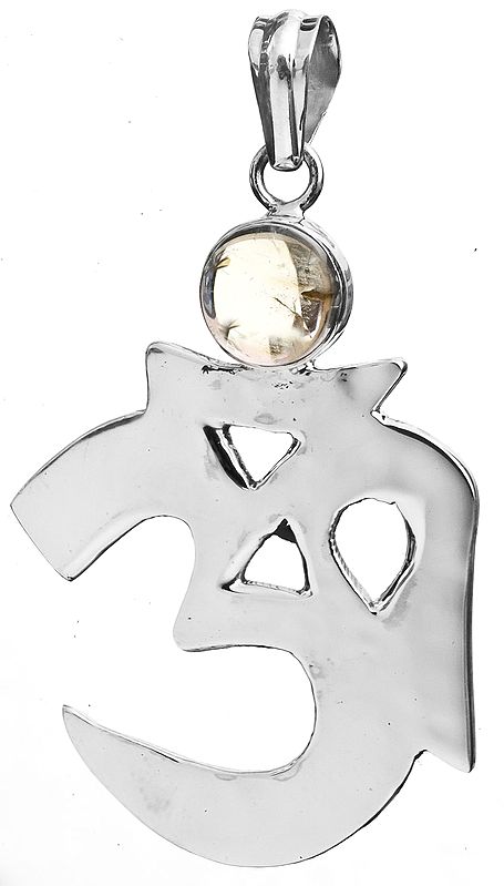 Sterling OM (AUM) Pendant with Gems
