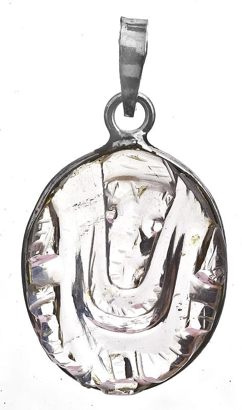 Lord Ganesha  Pendant (Carved in Crystal)