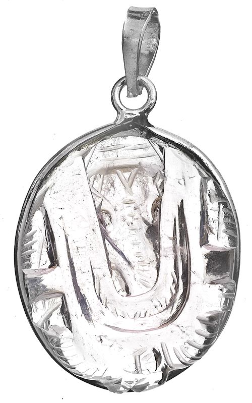 Lord Ganesha Pendant (Carved in Crystal)