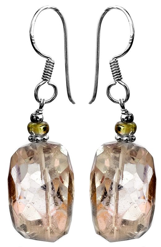 Faceted Crystal Earrings with Peridot