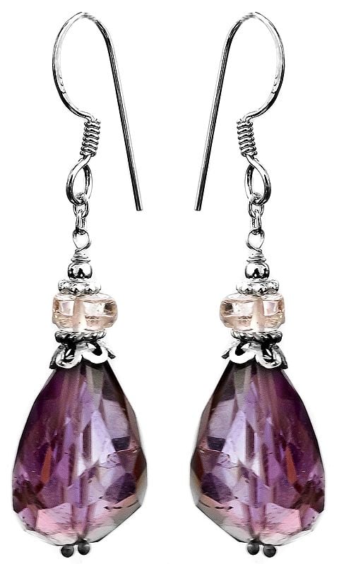 Faceted Amethyst with Crystal Earrings