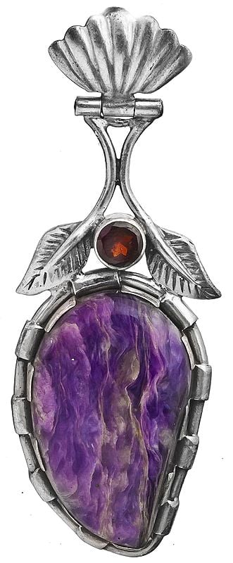 Chaorite with Faceted Garnet Pendant