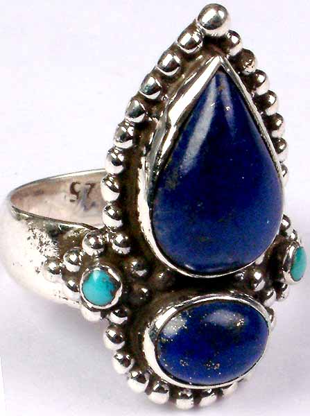 Lapis Lazuli and Turquoise Ring