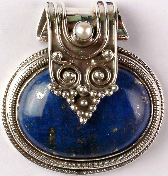 Lapis Lazuli Crown with Pearl