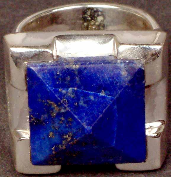 Lapis Lazuli Pyramidal Ring