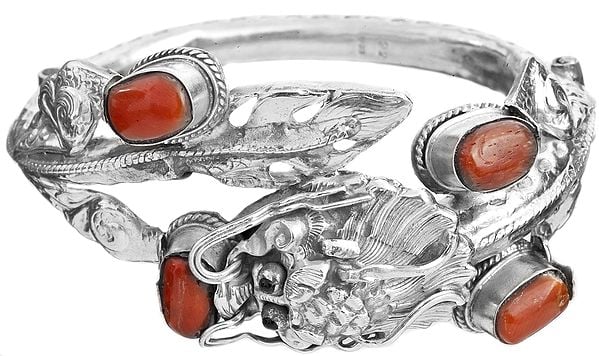 Dragon Bracelet with Coral