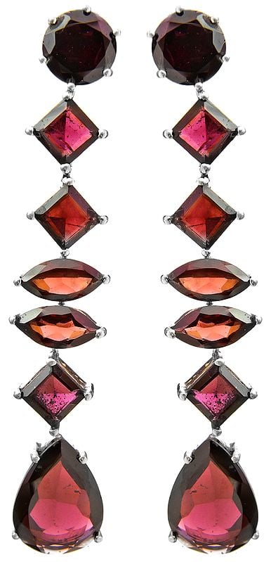 Garnet Post Earrings