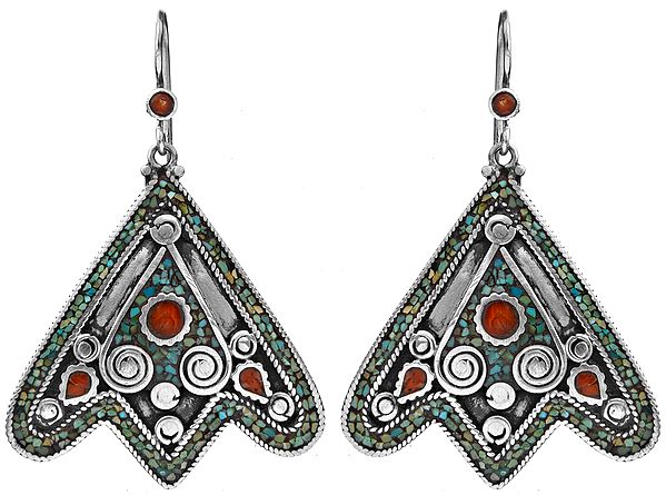 Inlay Earrings from Afghanistan