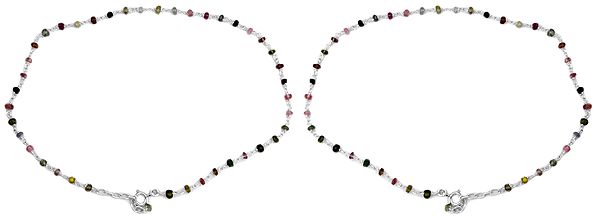 Faceted Tourmaline Anklets (Price Per Pair)