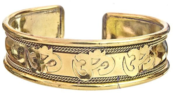 OM (AUM) Gold Plated Bracelet