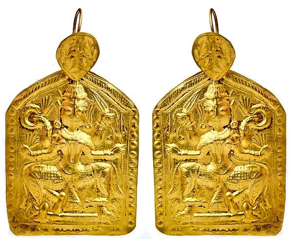 Tantric Goddess Gold Plated Earrings