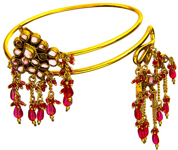 Kundan Armlet with Pink Beads