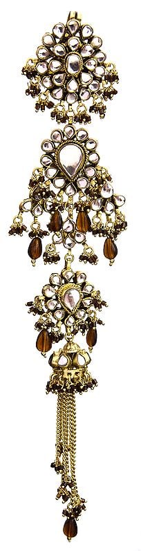 Kundan Beaded Key Holder Which Can be Tucked Into the Waist (dress-clip)