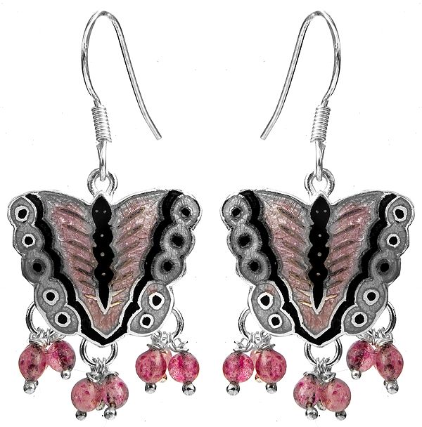 Butterfly Pink Tourmaline Earrings