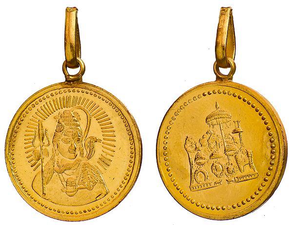 Lord Shiva Pendant with His Durbar (Two Sided Pendant)