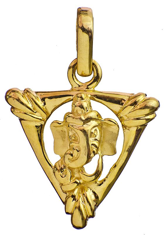 Lord Ganesha Triangular Pendant