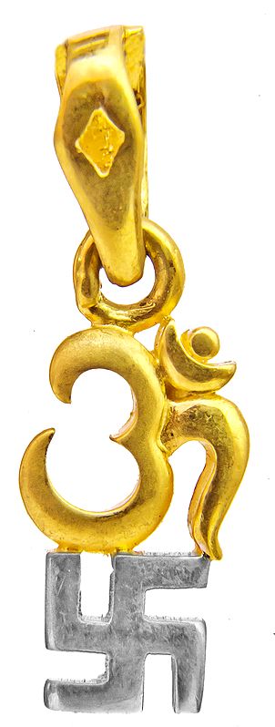 Hindu OM (AUM) Swastika Pendant