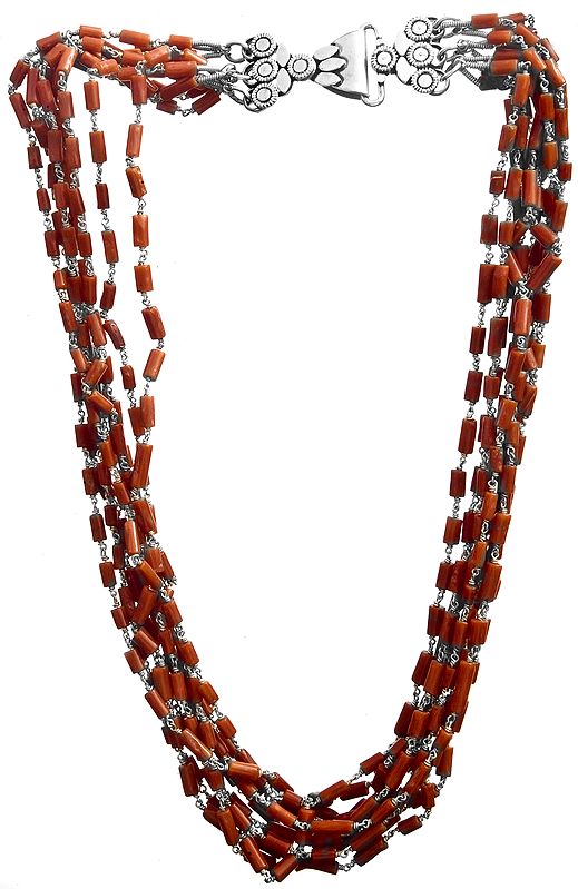Coral Five-Strand Necklace