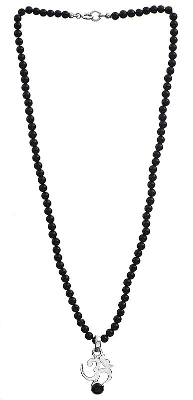 Black Onyx Om (AUM) Necklace