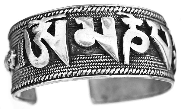 Tibetan Om Mani Padme Hum Cuff Bracelet