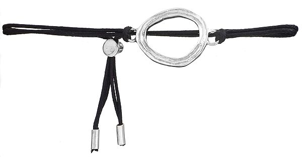 Sterling Black PVC Wire Bracelet
